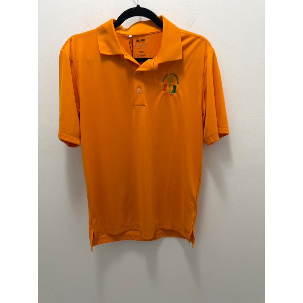 Adidas Golf Puremotion Miami Sports Hall of Fame Polo Shirt Orange Mens Small